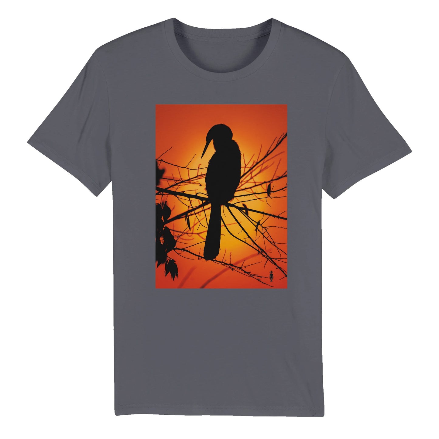 Swamp Bird Sunset: Organic Unisex Crewneck T-shirt
