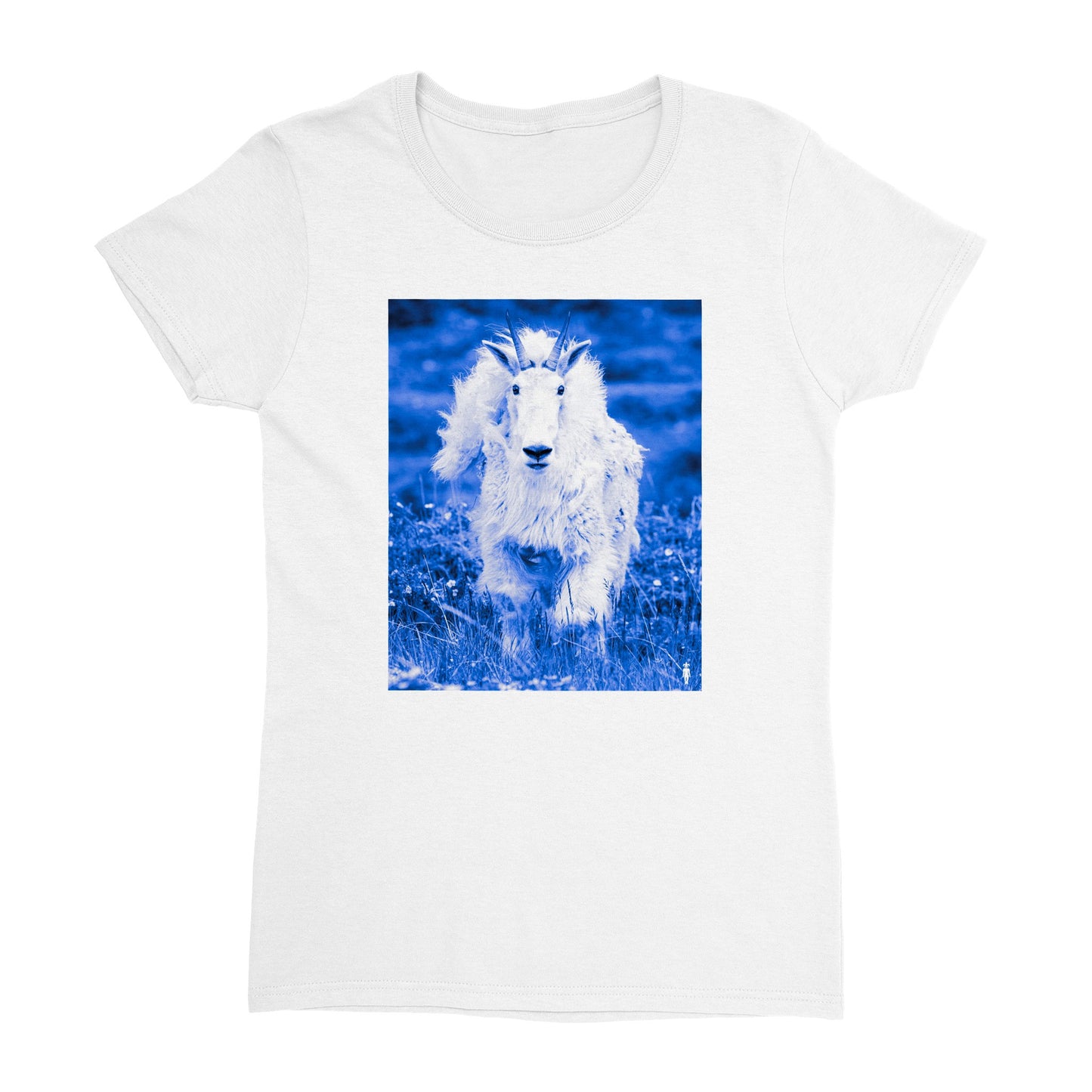 Colorado Blue Goat: Heavyweight Womens Crewneck T-shirt