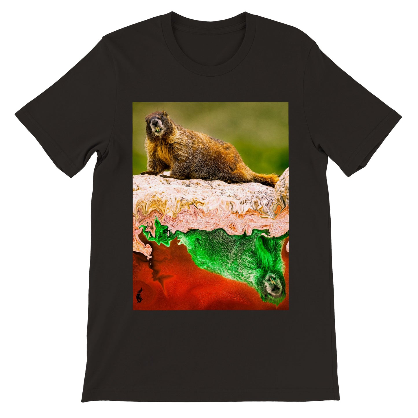 Down the Marmot Hole to Mars: Premium Unisex Crewneck T-shirt