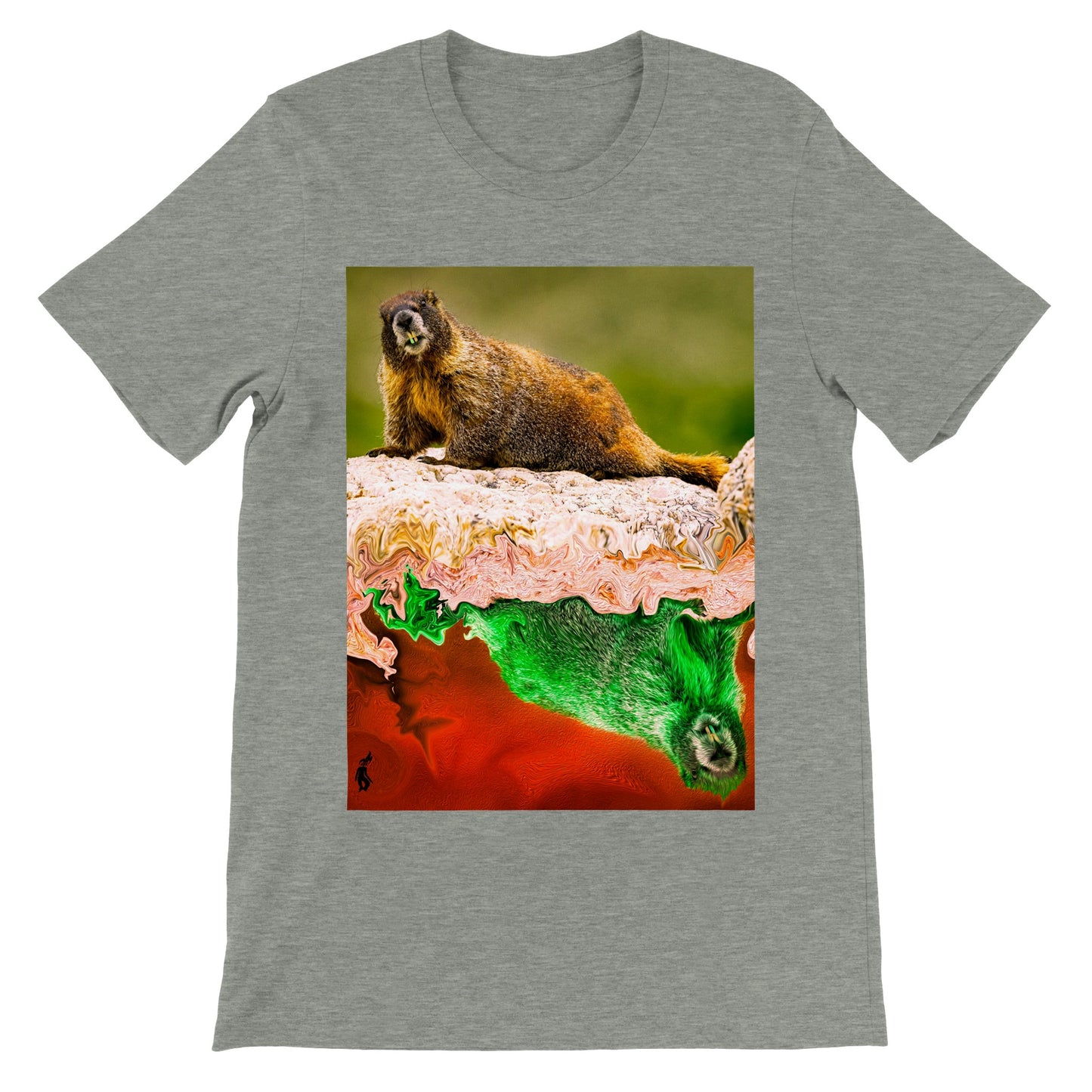 Down the Marmot Hole to Mars: Premium Unisex Crewneck T-shirt