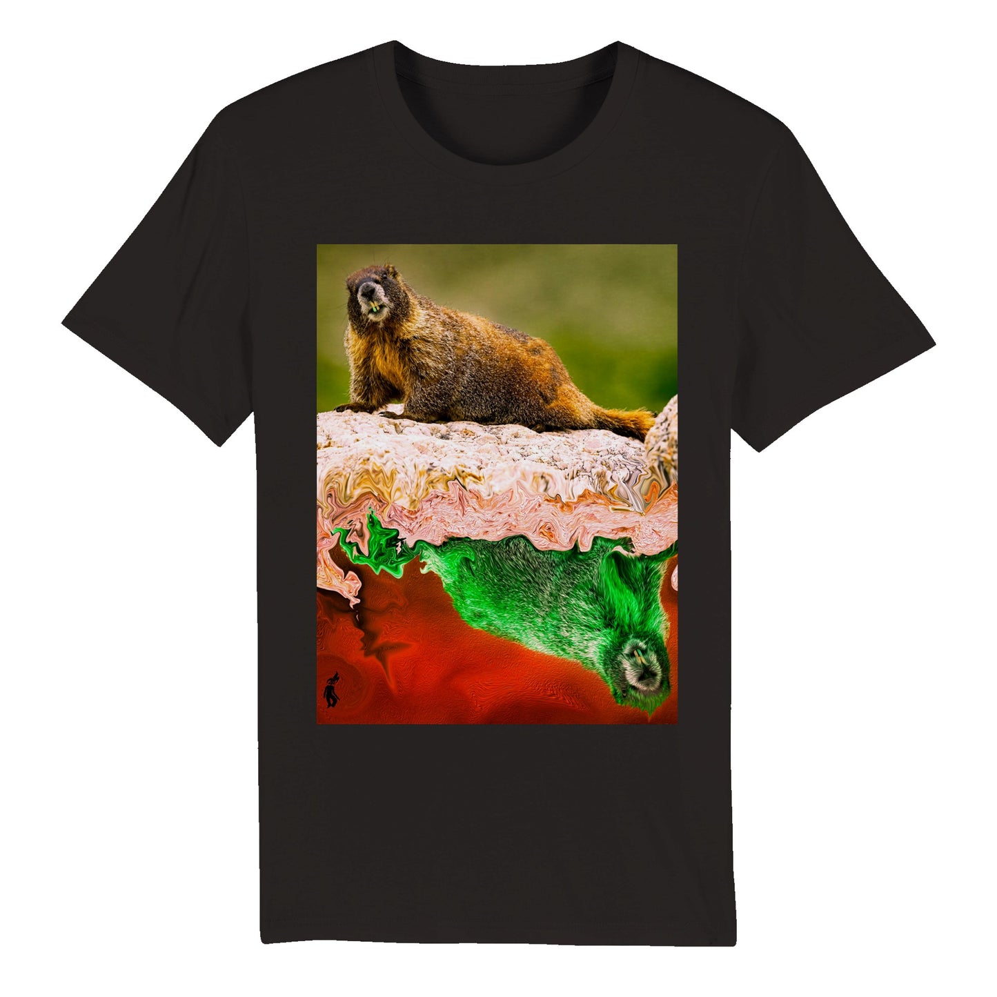 Down The Marmot Hole to Mars: Organic Unisex Crewneck T-shirt