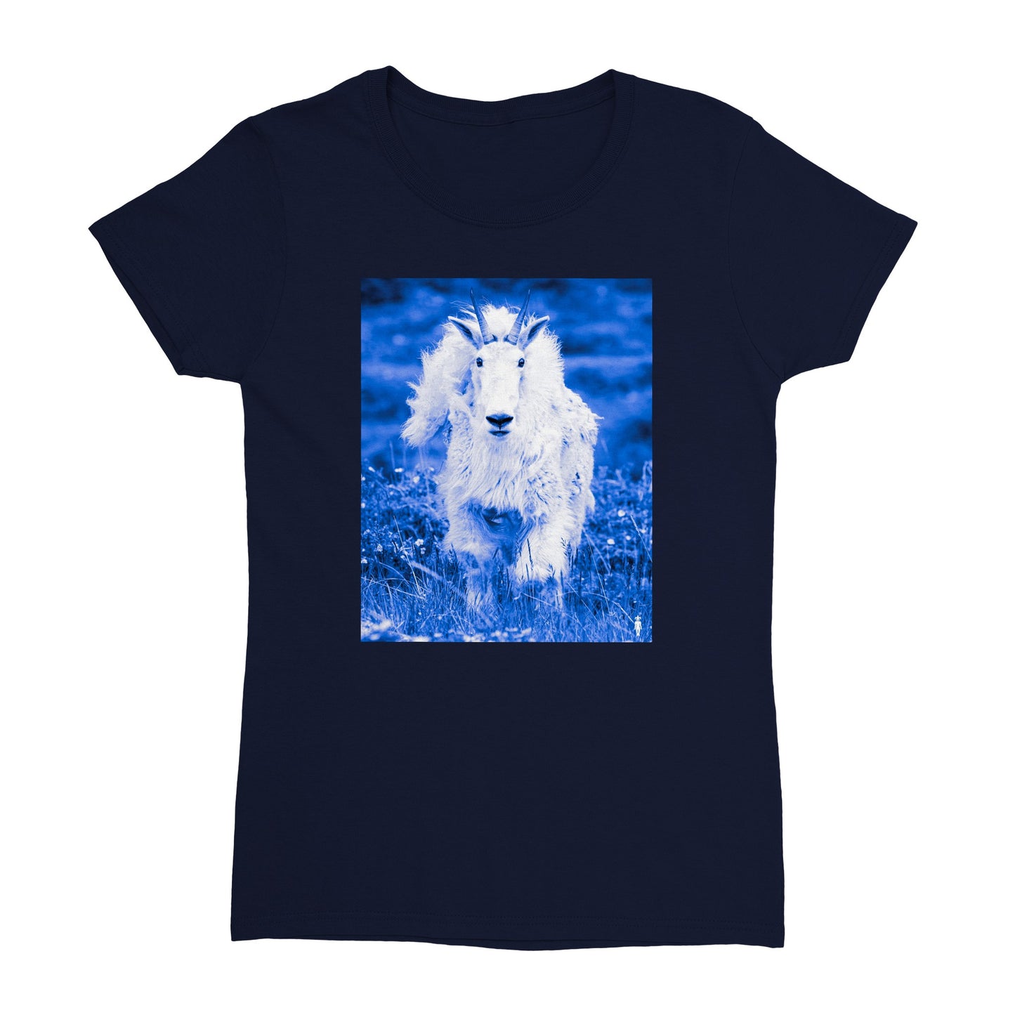 Colorado Blue Goat: Heavyweight Womens Crewneck T-shirt