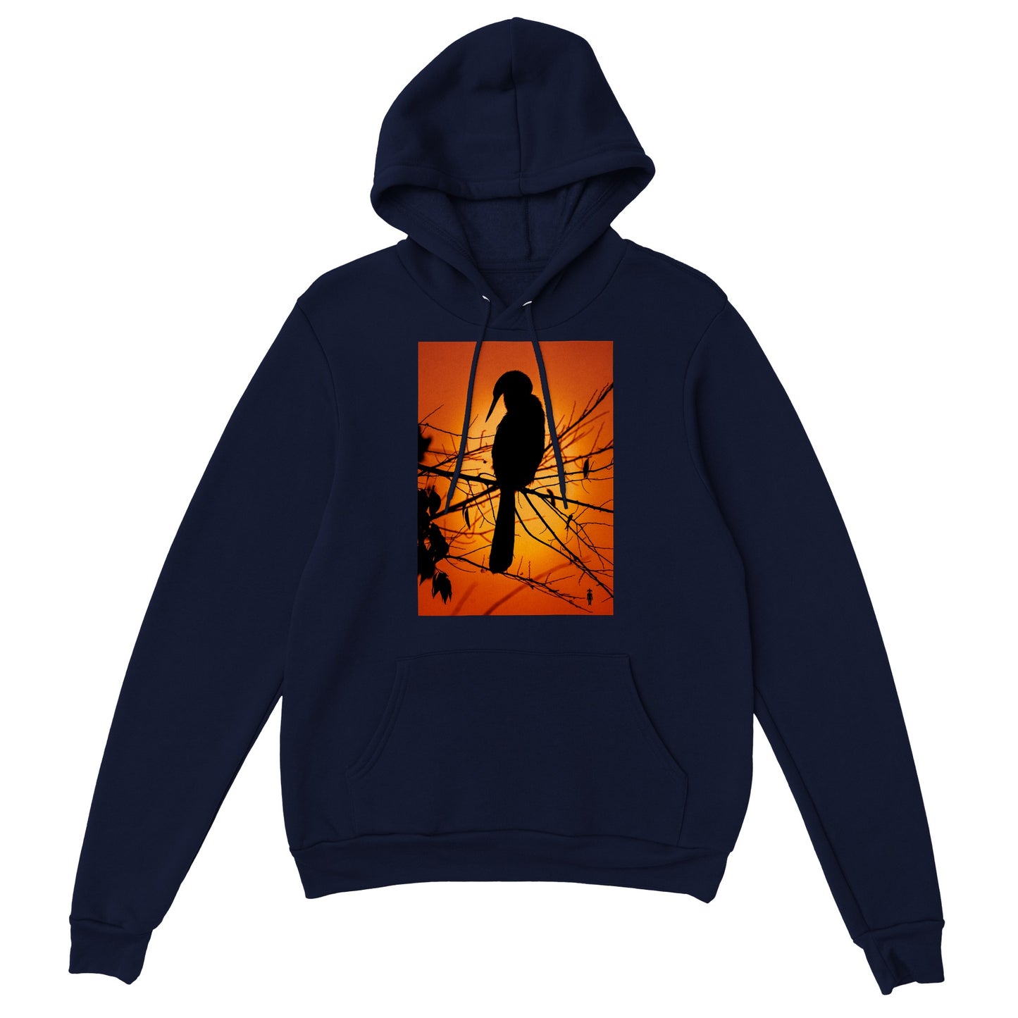 Swamp Bird Sunset: Premium Unisex Pullover Hoodie