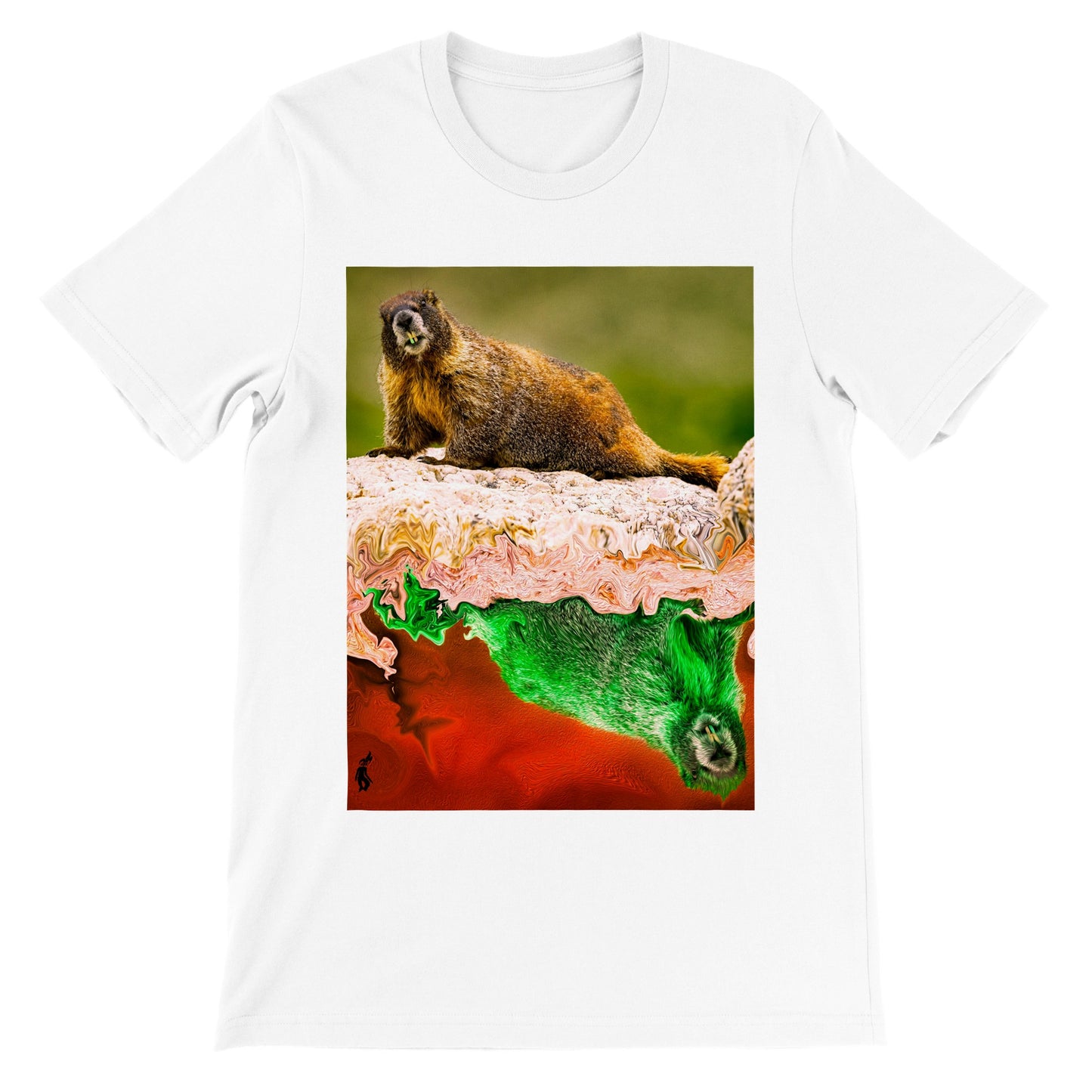 Down the Marmot Hole to Mars: Premium Unisex Crewneck T-shirt