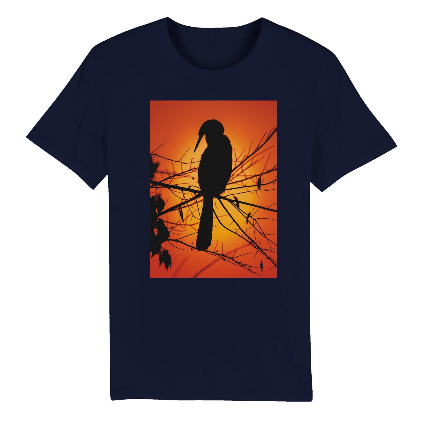 Swamp Bird Sunset: Organic Unisex Crewneck T-shirt