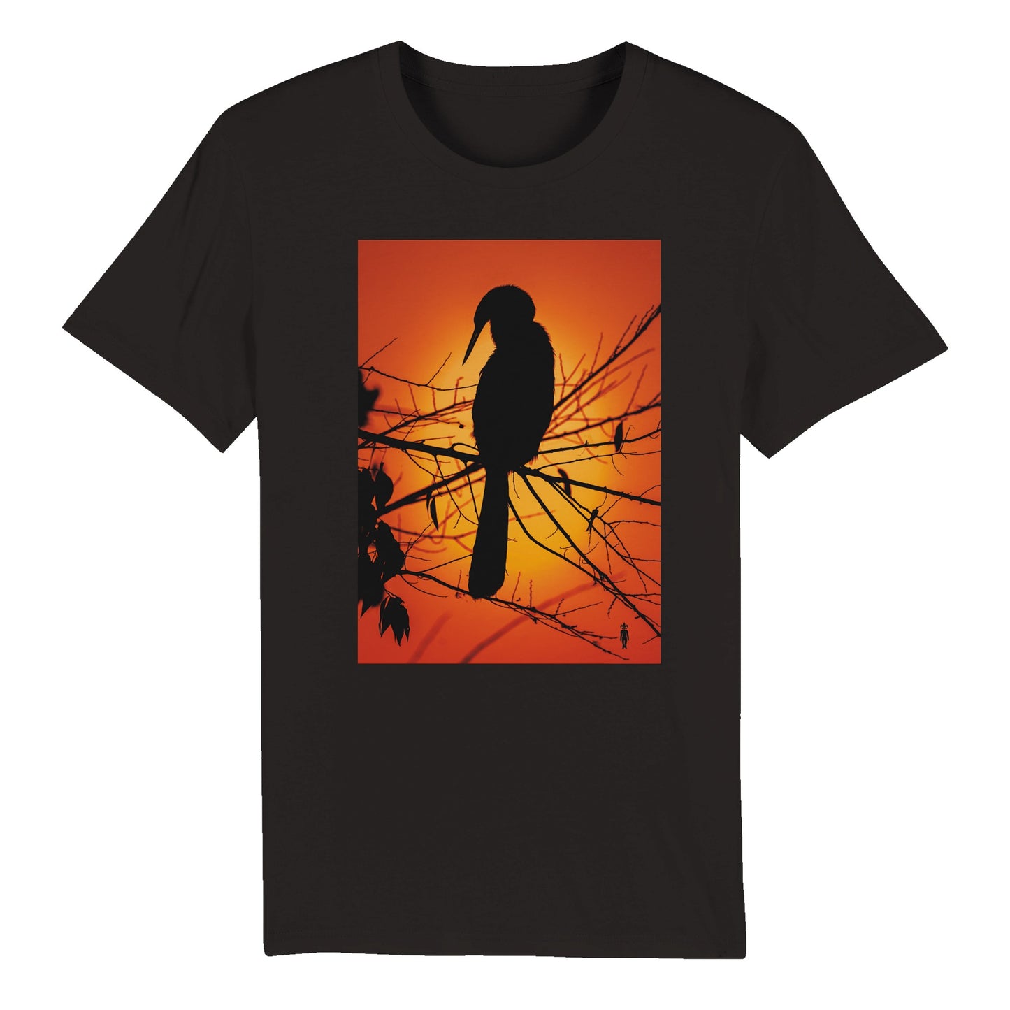Swamp Bird Sunset: Organic Unisex Crewneck T-shirt