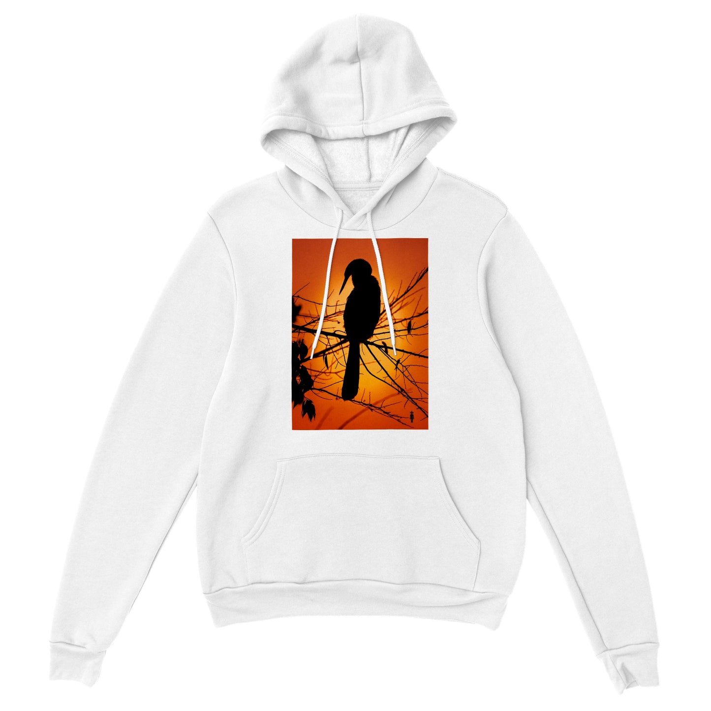 Swamp Bird Sunset: Premium Unisex Pullover Hoodie