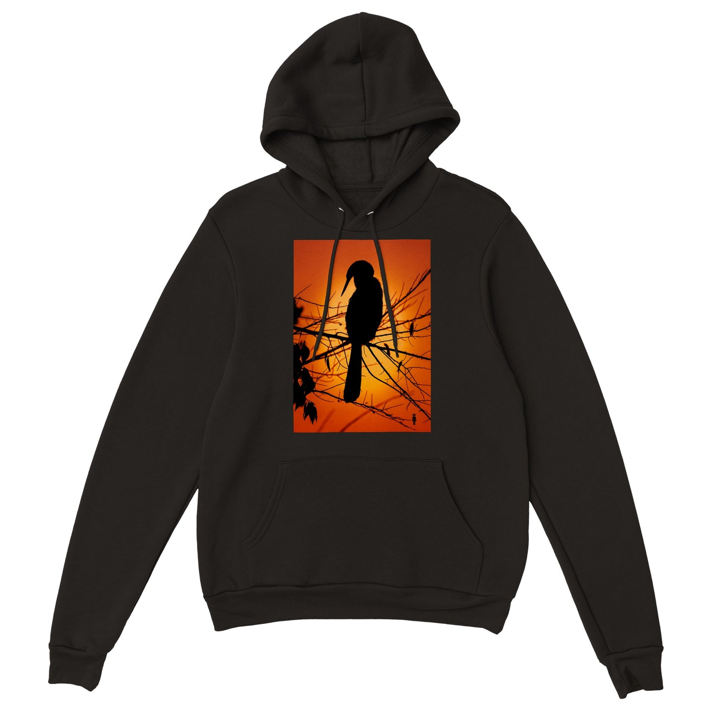 Swamp Bird Sunset: Premium Unisex Pullover Hoodie