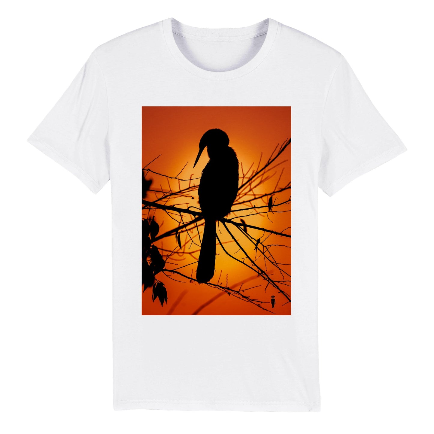 Swamp Bird Sunset: Organic Unisex Crewneck T-shirt
