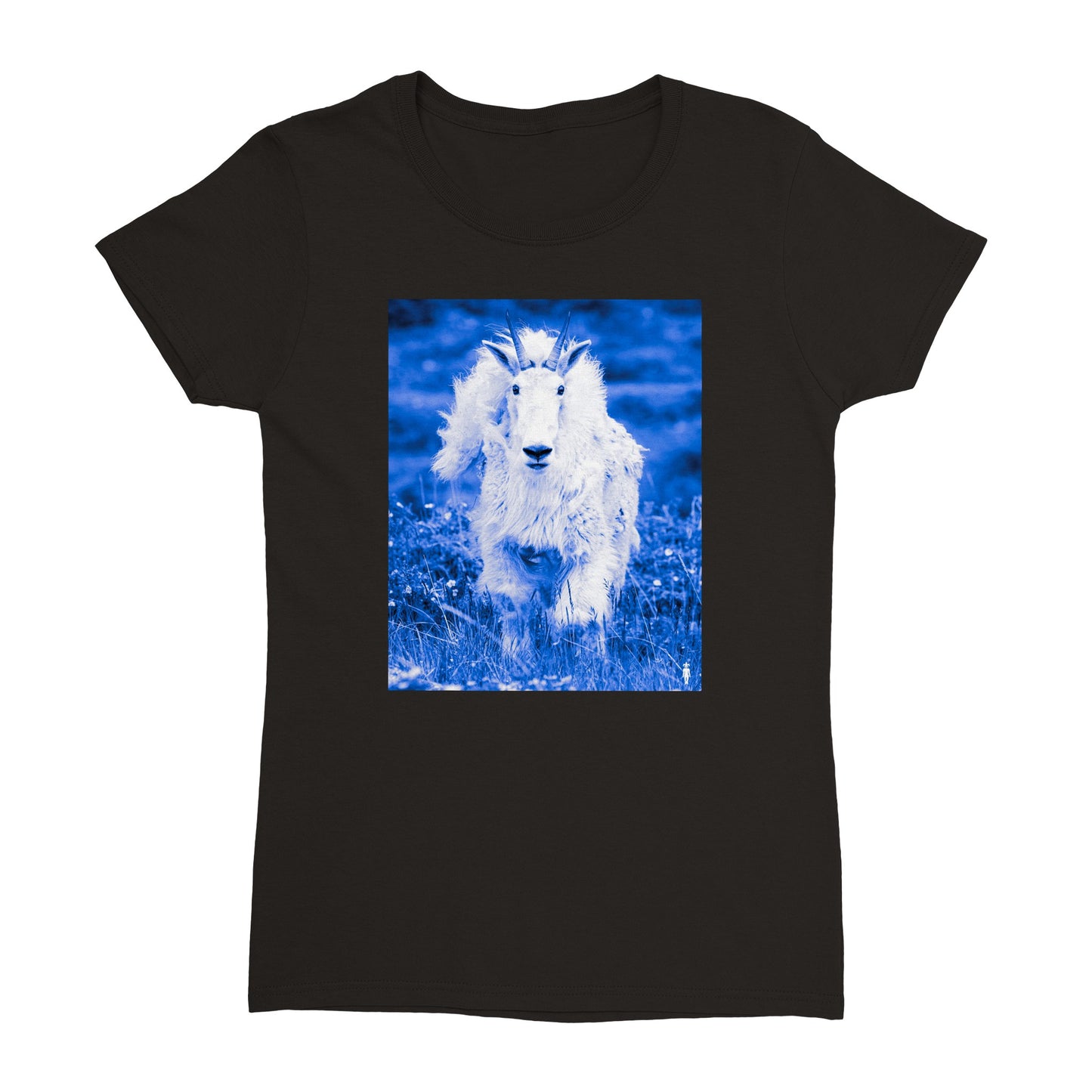 Colorado Blue Goat: Heavyweight Womens Crewneck T-shirt