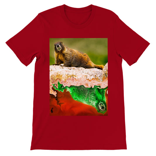 Down the Marmot Hole to Mars:  Premium Unisex Crewneck T-shirt