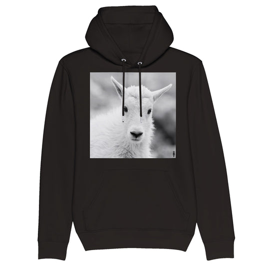 Baby Goat Gives a Look:  Organic Unisex Pullover Hoodie