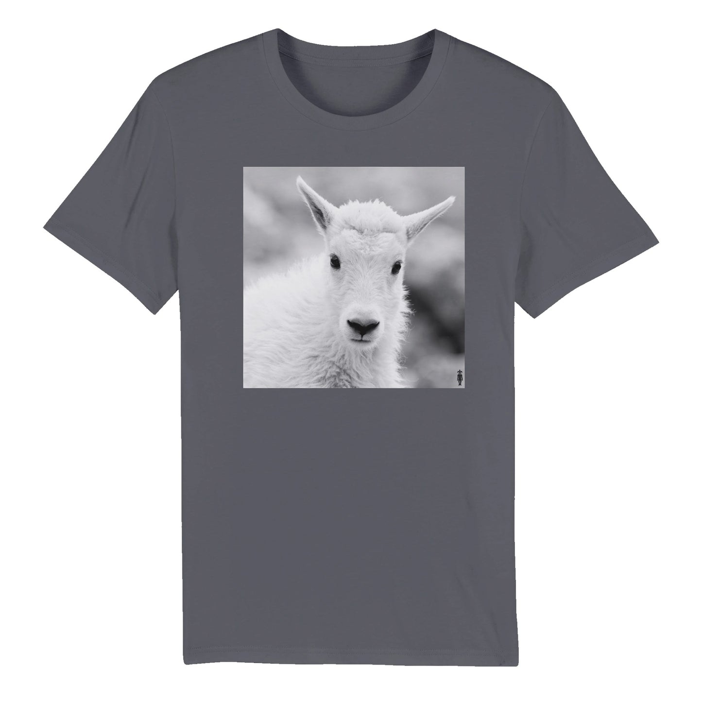 Baby Mountain Goat Gives a Look...Organic Unisex Crewneck T-shirt