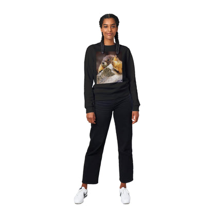 Momma Marmot Hugs a Rock: Organic Unisex Crewneck Sweatshirt