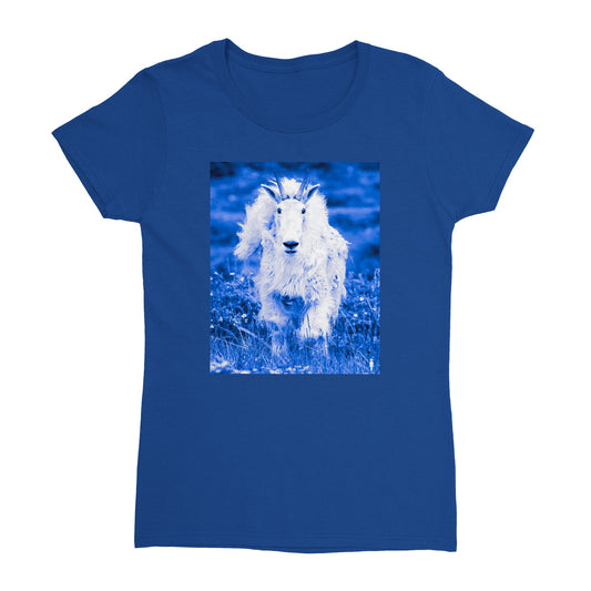 Colorado Blue Goat:  Heavyweight Womens Crewneck T-shirt