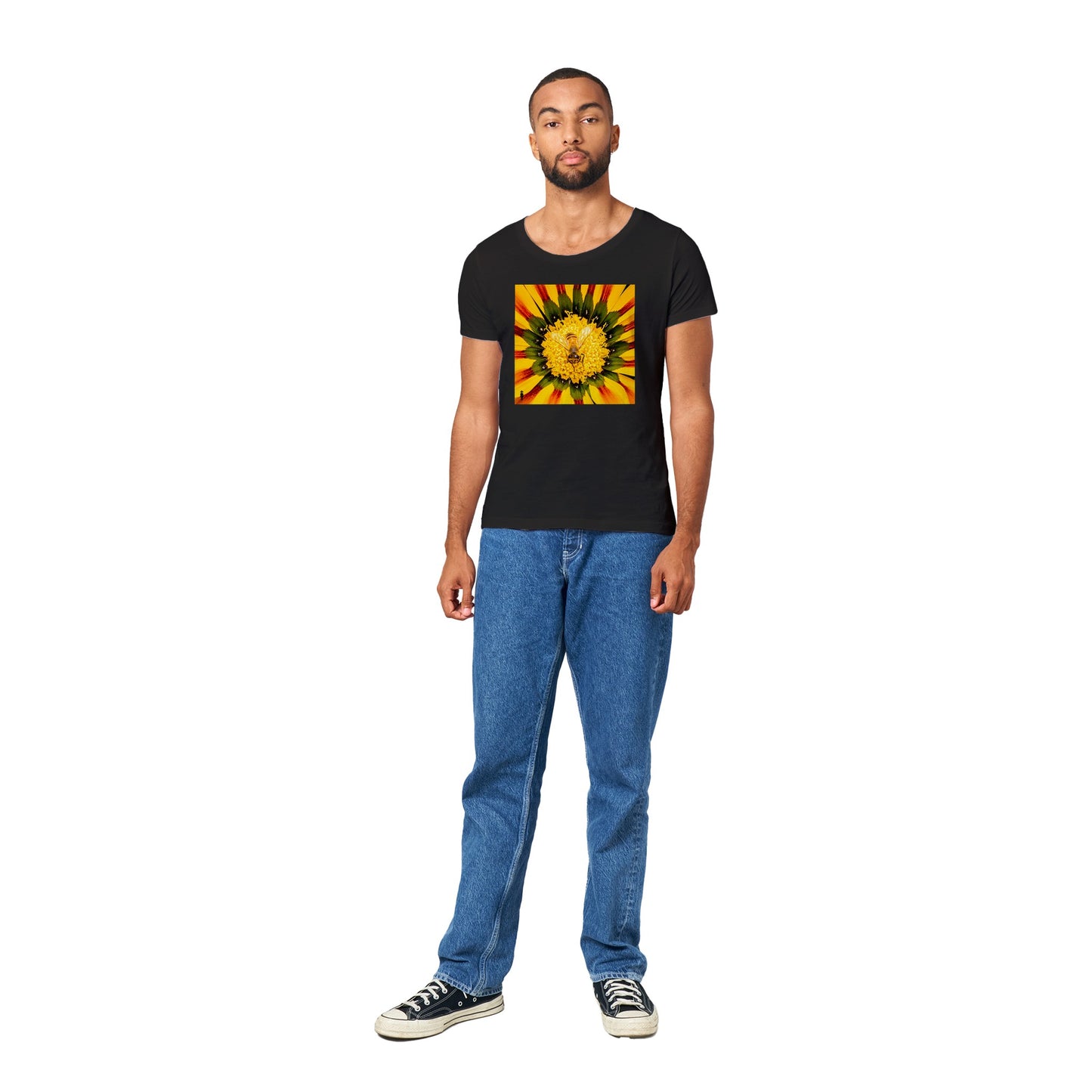 Bee and Flower: Organic Unisex Crewneck T-shirt