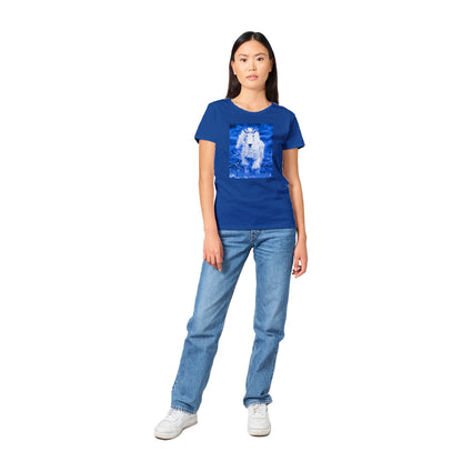 Colorado Blue Goat:  Heavyweight Womens Crewneck T-shirt