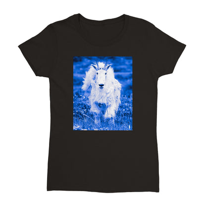 Colorado Blue Goat:  Heavyweight Womens Crewneck T-shirt